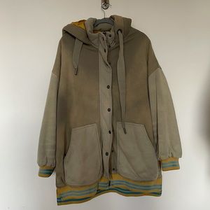 FreePeople Khaki/Mustard Jacket (varsity inspired)